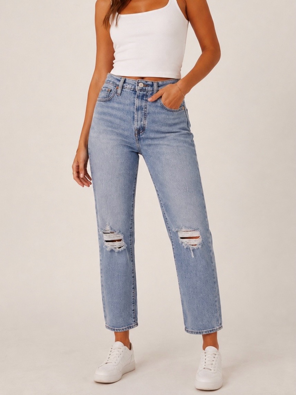 Levi’s Wedgie W25 Straight High Rise Ankle Women’s Jeans Tiny Flaw 34964-0132